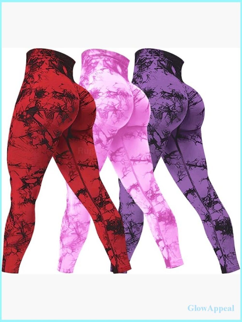 3-Piece High Waist Scrunch Butt Lifting Seamless Yoga Leggings